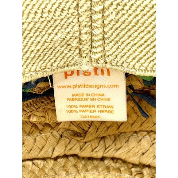 New Pistil Wide Brim Floppy Summer Straw Sun Hat Beach Women's Unisex OS NWT - Picture 12 of 13